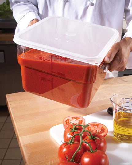 Cambro 12SFSCW135 Hộp Đựng Thực Phẩm Vuông 11.4 lít - CamSquare®, Polycarbonate, Trong Suốt