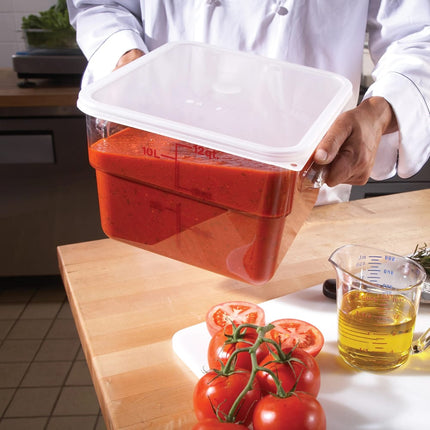 Cambro 12SFSCW135 Hộp Đựng Thực Phẩm Vuông 11.4 lít - CamSquare®, Polycarbonate, Trong Suốt