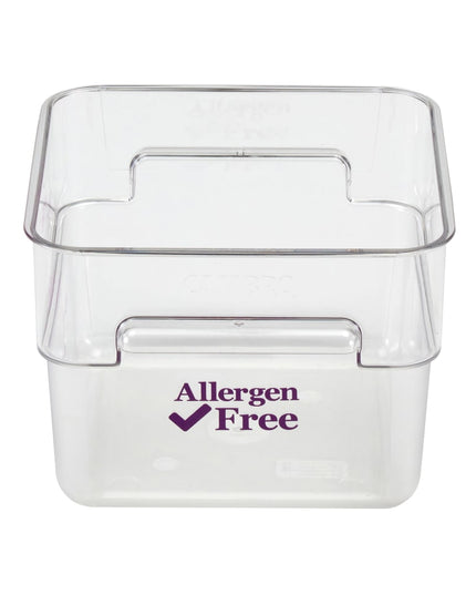 Hộp Đựng Thực Phẩm Vuông Cambro 12SFSCW441 11.4 lít - CamSquare®, Không Gây Dị Ứng, Polycarbonate, Trong Suốt