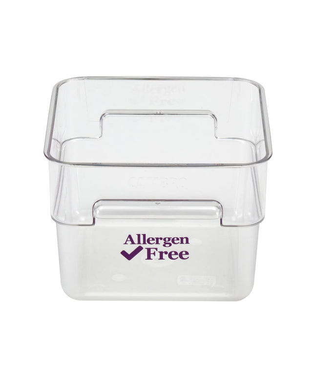 Hộp Đựng Thực Phẩm Vuông Cambro 12SFSCW441 11.4 lít - CamSquare®, Không Gây Dị Ứng, Polycarbonate, Trong Suốt