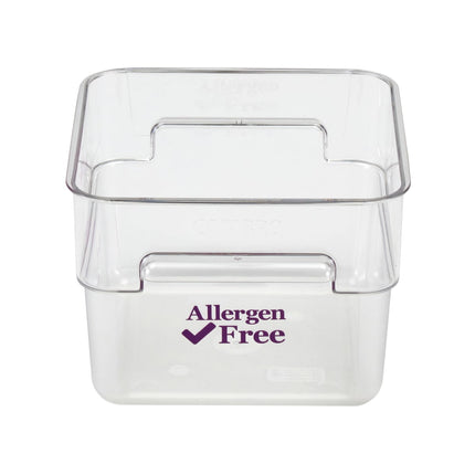 Hộp Đựng Thực Phẩm Vuông Cambro 12SFSCW441 11.4 lít - CamSquare®, Không Gây Dị Ứng, Polycarbonate, Trong Suốt