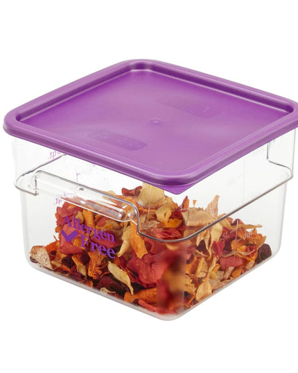 Hộp Đựng Thực Phẩm Vuông Cambro 12SFSCW441 11.4 lít - CamSquare®, Không Gây Dị Ứng, Polycarbonate, Trong Suốt