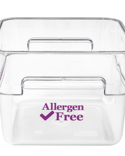 Hộp Đựng Thực Phẩm Vuông Cambro 12SFSCW441 11.4 lít - CamSquare®, Không Gây Dị Ứng, Polycarbonate, Trong Suốt