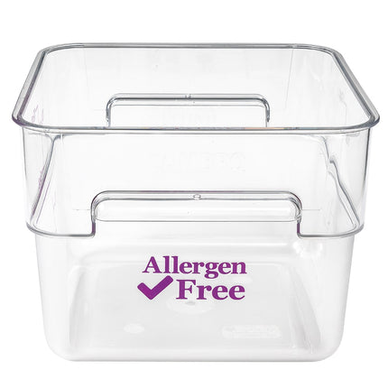 Hộp Đựng Thực Phẩm Vuông Cambro 12SFSCW441 11.4 lít - CamSquare®, Không Gây Dị Ứng, Polycarbonate, Trong Suốt