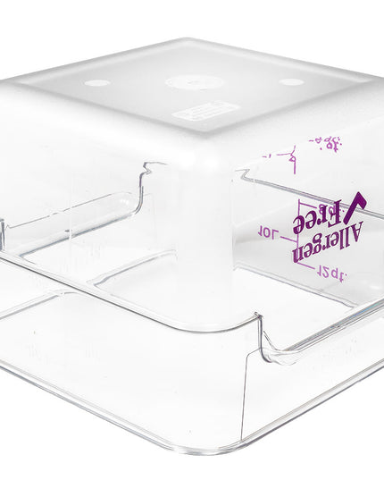 Hộp Đựng Thực Phẩm Vuông Cambro 12SFSCW441 11.4 lít - CamSquare®, Không Gây Dị Ứng, Polycarbonate, Trong Suốt