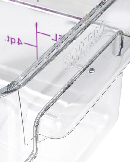Hộp Đựng Thực Phẩm Vuông Cambro 12SFSCW441 11.4 lít - CamSquare®, Không Gây Dị Ứng, Polycarbonate, Trong Suốt