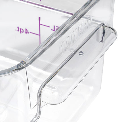 Hộp Đựng Thực Phẩm Vuông Cambro 12SFSCW441 11.4 lít - CamSquare®, Không Gây Dị Ứng, Polycarbonate, Trong Suốt