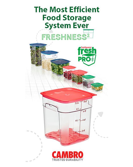 Cambro 12SFSFPDPP267 CamSquare® FreshPro Khay Thoát Nước Hộp Đựng Thực Phẩm Cho Hộp FreshPro 12, 18 & 20.8 lít, Xanh Dương Trong Mờ