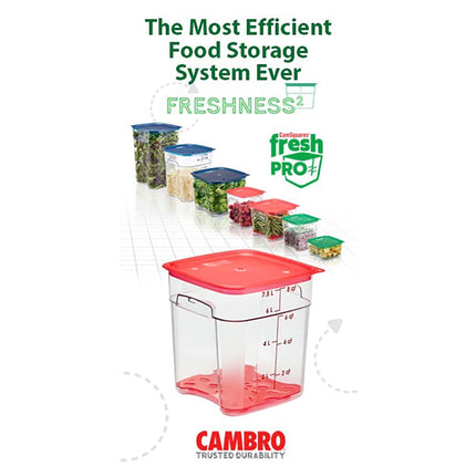 Cambro 12SFSFPDPP267 CamSquare® FreshPro Khay Thoát Nước Hộp Đựng Thực Phẩm Cho Hộp FreshPro 12, 18 & 20.8 lít, Xanh Dương Trong Mờ