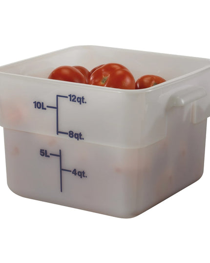 Hộp Đựng Thực Phẩm Vuông Cambro 12SFSP148 11.4 lít - CamSquare®, Polyethylene, Trắng Tự Nhiên