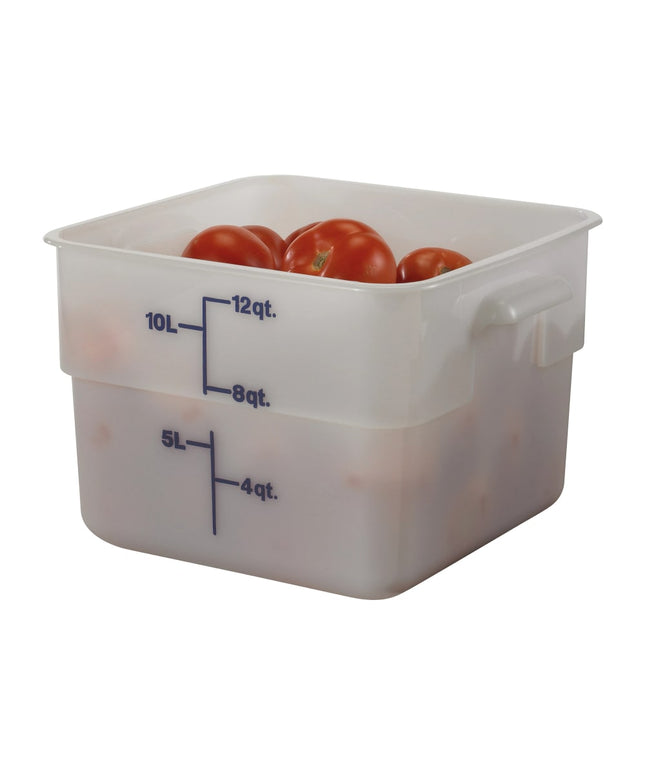 Hộp Đựng Thực Phẩm Vuông Cambro 12SFSP148 11.4 lít - CamSquare®, Polyethylene, Trắng Tự Nhiên