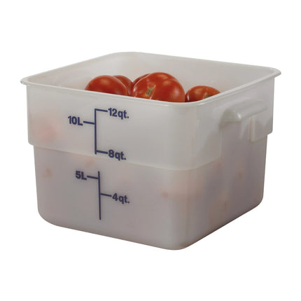 Hộp Đựng Thực Phẩm Vuông Cambro 12SFSP148 11.4 lít - CamSquare®, Polyethylene, Trắng Tự Nhiên