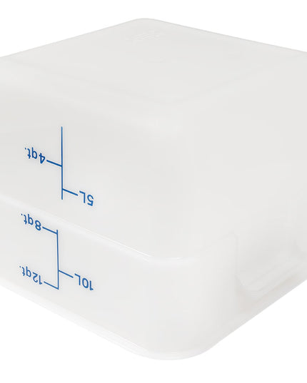 Hộp Đựng Thực Phẩm Vuông Cambro 12SFSP148 11.4 lít - CamSquare®, Polyethylene, Trắng Tự Nhiên