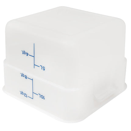 Hộp Đựng Thực Phẩm Vuông Cambro 12SFSP148 11.4 lít - CamSquare®, Polyethylene, Trắng Tự Nhiên