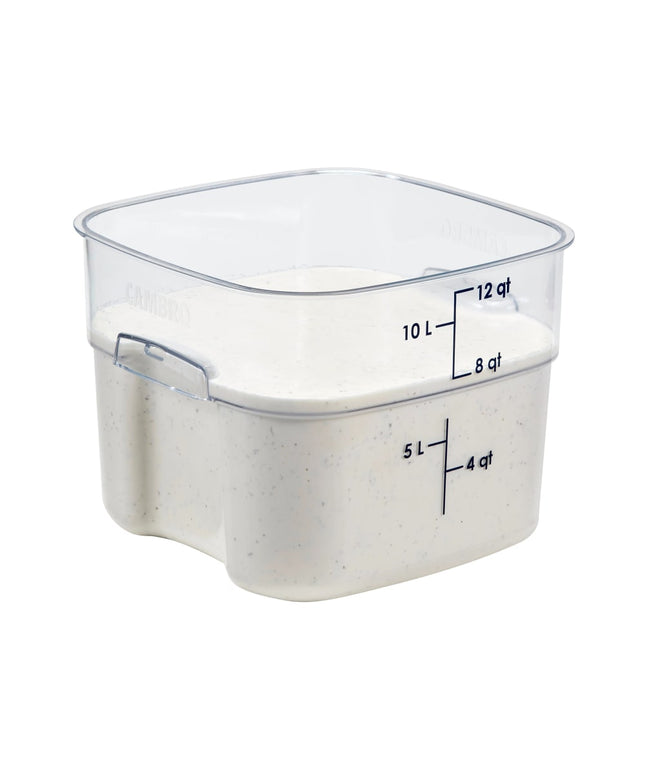 Cambro 12SFSPROCW135 Hộp Đựng Thực Phẩm Vuông FreshPro 11.4 lít - CamSquare®, Polycarbonate, Vạch Chia Màu Xanh