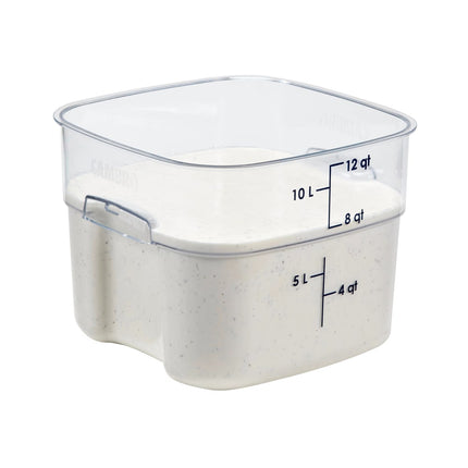Cambro 12SFSPROCW135 Hộp Đựng Thực Phẩm Vuông FreshPro 11.4 lít - CamSquare®, Polycarbonate, Vạch Chia Màu Xanh