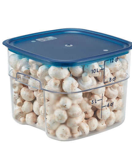 Cambro 12SFSPROCW135 Hộp Đựng Thực Phẩm Vuông FreshPro 11.4 lít - CamSquare®, Polycarbonate, Vạch Chia Màu Xanh