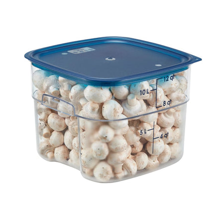 Cambro 12SFSPROCW135 Hộp Đựng Thực Phẩm Vuông FreshPro 11.4 lít - CamSquare®, Polycarbonate, Vạch Chia Màu Xanh