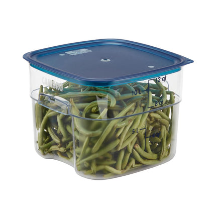 Cambro 12SFSPROCW135 Hộp Đựng Thực Phẩm Vuông FreshPro 11.4 lít - CamSquare®, Polycarbonate, Vạch Chia Màu Xanh