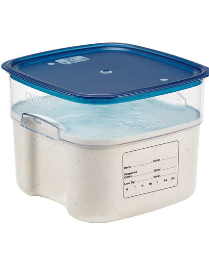 Cambro 12SFSPROCW135 Hộp Đựng Thực Phẩm Vuông FreshPro 11.4 lít - CamSquare®, Polycarbonate, Vạch Chia Màu Xanh