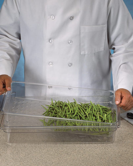 Cambro 13CLRCW135 Camwear Rổ Lọc - Kích Thước Đầy Đủ, Sâu 7.6 cm, Trong Suốt