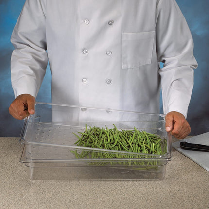 Cambro 13CLRCW135 Camwear Rổ Lọc - Kích Thước Đầy Đủ, Sâu 7.6 cm, Trong Suốt