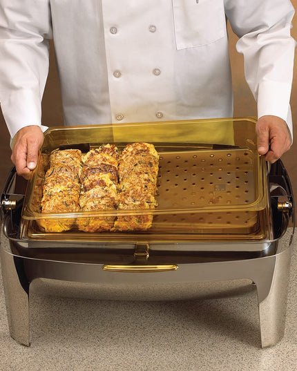 Cambro 13CLRHP150 Rổ Lọc H-Pan - Kích Thước Đầy Đủ, Sâu 7.6 cm, Màu Hổ Phách