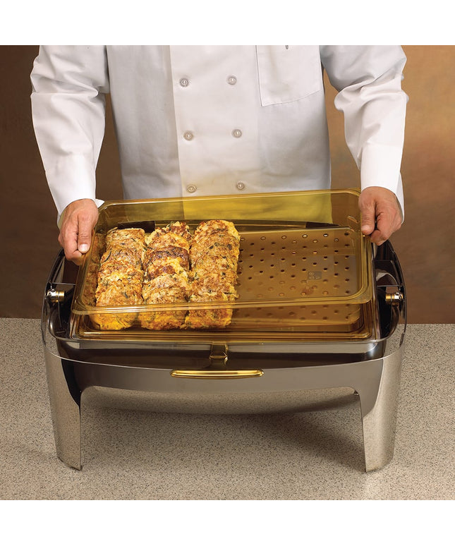 Cambro 13CLRHP150 Rổ Lọc H-Pan - Kích Thước Đầy Đủ, Sâu 7.6 cm, Màu Hổ Phách