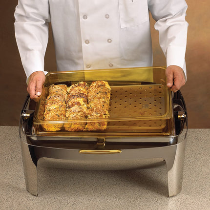 Cambro 13CLRHP150 Rổ Lọc H-Pan - Kích Thước Đầy Đủ, Sâu 7.6 cm, Màu Hổ Phách