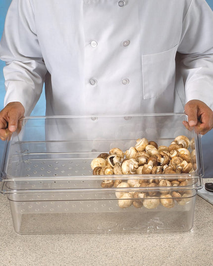 Cambro 15CLRCW135 Camwear Rổ Lọc - Kích Thước Đầy Đủ, Sâu 12.7 cm, Trong Suốt