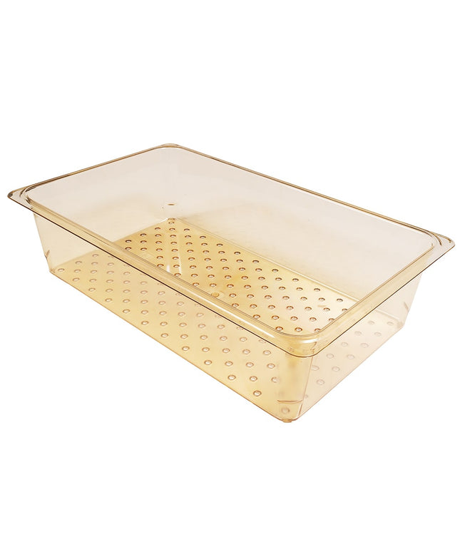 Cambro 15CLRHP150 Rổ Lọc H-Pan - Kích Thước Đầy Đủ, Sâu 12.7 cm, Màu Hổ Phách