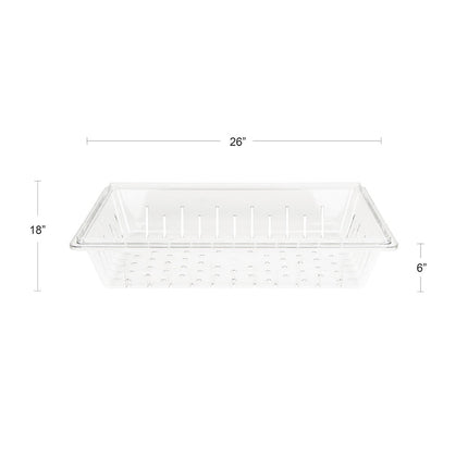 Cambro 1826CLRCW135 Rá Camwear - Cỡ Đầy Đủ, 15.2 cmD, Trong Suốt