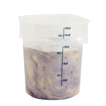 Cambro 18RFSPROPP190 Hộp Đựng Thực Phẩm Tròn CamRound® FreshPro 17 lít - Polypropylene, Trong Mờ
