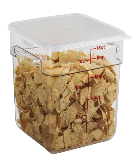 Hộp Đựng Thực Phẩm Vuông Cambro 18SFSCW135 17 lít - CamSquare®, Polycarbonate, Trong Suốt