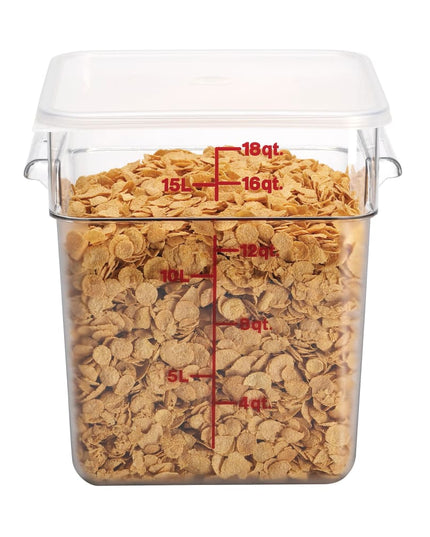 Hộp Đựng Thực Phẩm Vuông Cambro 18SFSCW135 17 lít - CamSquare®, Polycarbonate, Trong Suốt
