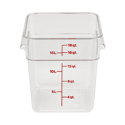 Hộp Đựng Thực Phẩm Vuông Cambro 18SFSCW135 17 lít - CamSquare®, Polycarbonate, Trong Suốt