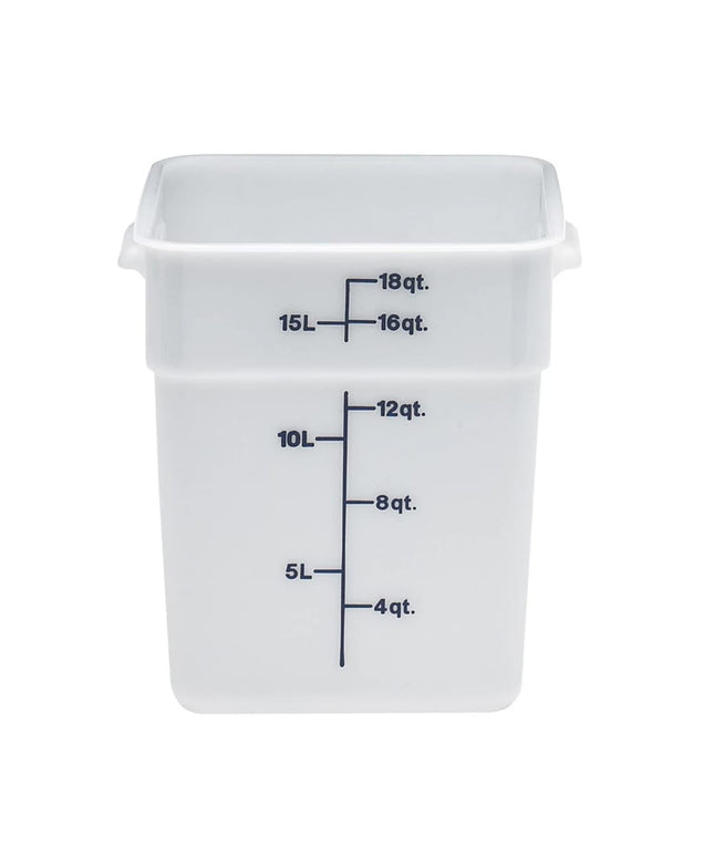 Cambro 18SFSP148 Hộp Đựng Thực Phẩm Vuông 17 lít - CamSquare®, Polyethylene, Trắng Tự Nhiên