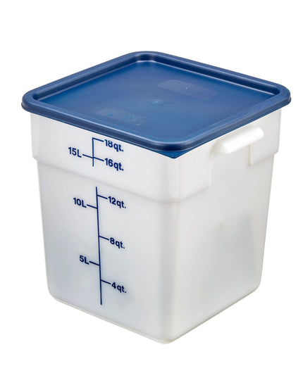 Cambro 18SFSP148 Hộp Đựng Thực Phẩm Vuông 17 lít - CamSquare®, Polyethylene, Trắng Tự Nhiên