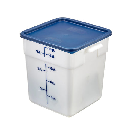 Cambro 18SFSP148 Hộp Đựng Thực Phẩm Vuông 17 lít - CamSquare®, Polyethylene, Trắng Tự Nhiên