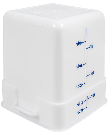 Cambro 18SFSP148 Hộp Đựng Thực Phẩm Vuông 17 lít - CamSquare®, Polyethylene, Trắng Tự Nhiên