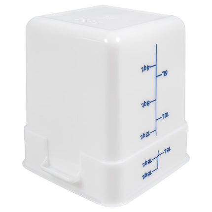 Cambro 18SFSP148 Hộp Đựng Thực Phẩm Vuông 17 lít - CamSquare®, Polyethylene, Trắng Tự Nhiên
