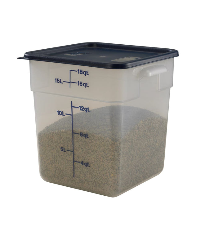 Cambro 18SFSPP190 Hộp Đựng Thực Phẩm Vuông 17 lít - CamSquare®, Polypropylene, Trong Mờ