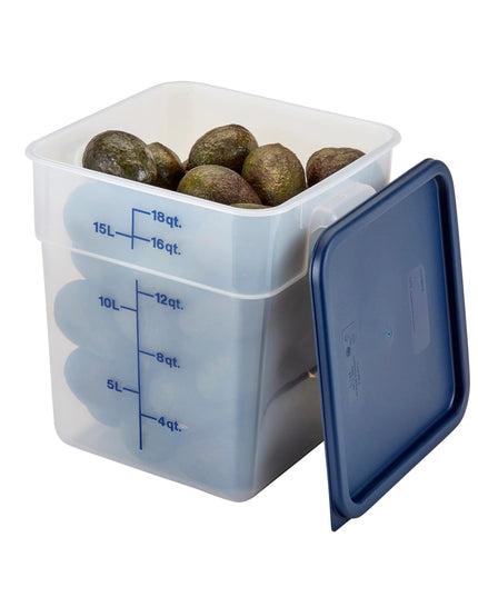 Cambro 18SFSPP190 Hộp Đựng Thực Phẩm Vuông 17 lít - CamSquare®, Polypropylene, Trong Mờ