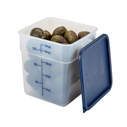 Cambro 18SFSPP190 Hộp Đựng Thực Phẩm Vuông 17 lít - CamSquare®, Polypropylene, Trong Mờ