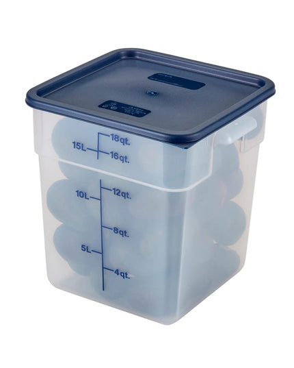 Cambro 18SFSPP190 Hộp Đựng Thực Phẩm Vuông 17 lít - CamSquare®, Polypropylene, Trong Mờ