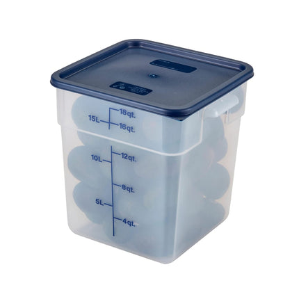 Cambro 18SFSPP190 Hộp Đựng Thực Phẩm Vuông 17 lít - CamSquare®, Polypropylene, Trong Mờ