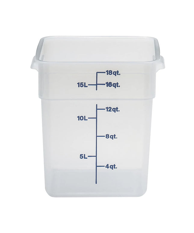 Cambro 18SFSPP190 Hộp Đựng Thực Phẩm Vuông 17 lít - CamSquare®, Polypropylene, Trong Mờ