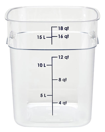 Hộp Đựng Thực Phẩm Vuông FreshPro Cambro 18SFSPROCW135 17 lít - CamSquare®, Polycarbonate, Vạch Chia Xanh