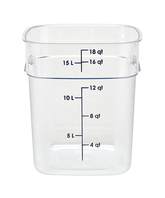 Hộp Đựng Thực Phẩm Vuông FreshPro Cambro 18SFSPROCW135 17 lít - CamSquare®, Polycarbonate, Vạch Chia Xanh