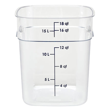 Hộp Đựng Thực Phẩm Vuông FreshPro Cambro 18SFSPROCW135 17 lít - CamSquare®, Polycarbonate, Vạch Chia Xanh